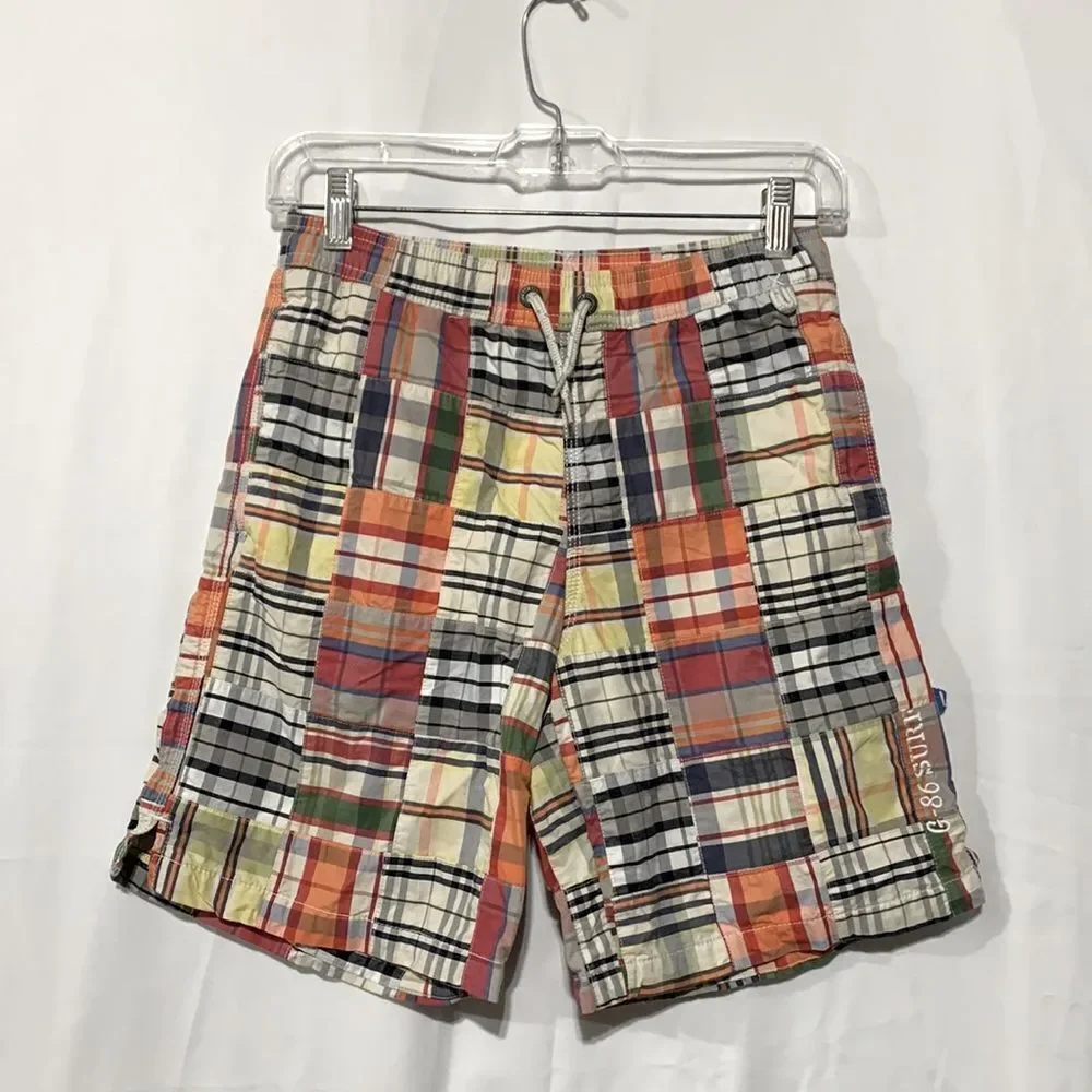 🟢3 for $20—-GAP Kids Patchwork Swim Shorts board shorts Elastic drawstring Waist